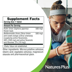 NaturesPlus Biorutin ingredient list features rutin and flavonoids for everyday wellness.