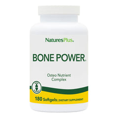 NaturesPlus Bone Power bottle and label showcasing a calcium support formula