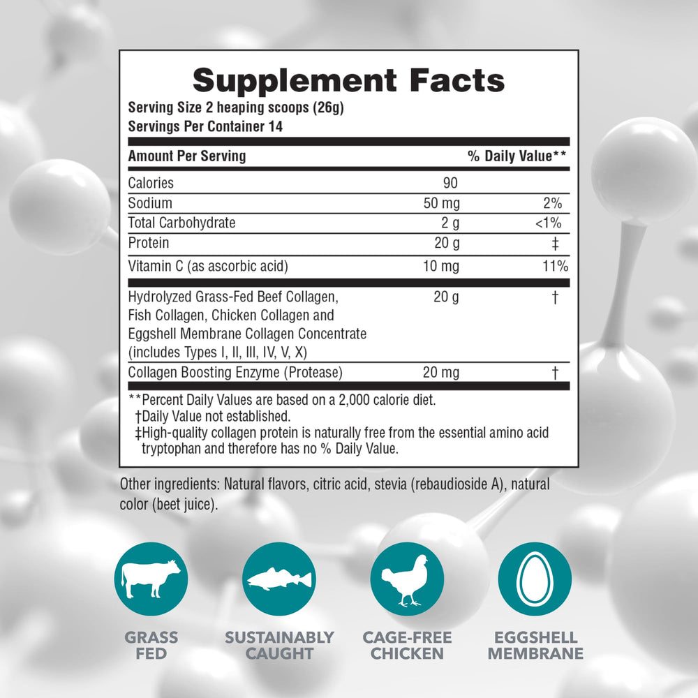 Serving scoop included for precise Berry Lemonade collagen supplementation