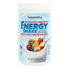 NaturesPlus Energy Shake bottle front showing label for a quick protein boost