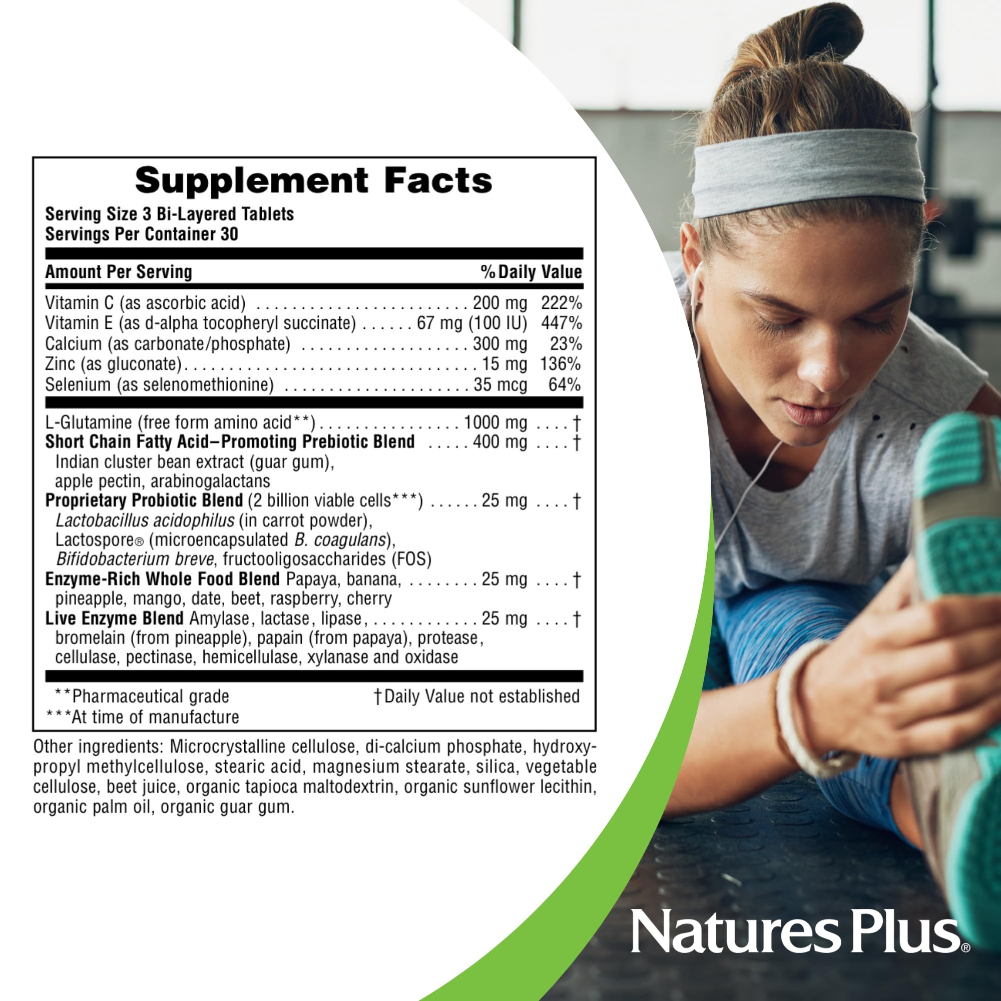 NaturesPlus GI Natural packaging inside the box highlights product details and usage.