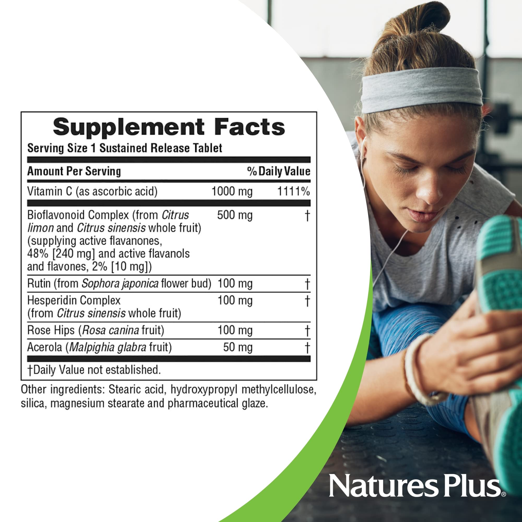 NaturesPlus gluten-free vegetarian label signals allergen-friendly daily option.