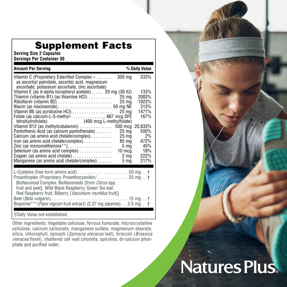NaturesPlus Hema-Plex Iron 3-pack box emphasizes long-term supply for daily energy.