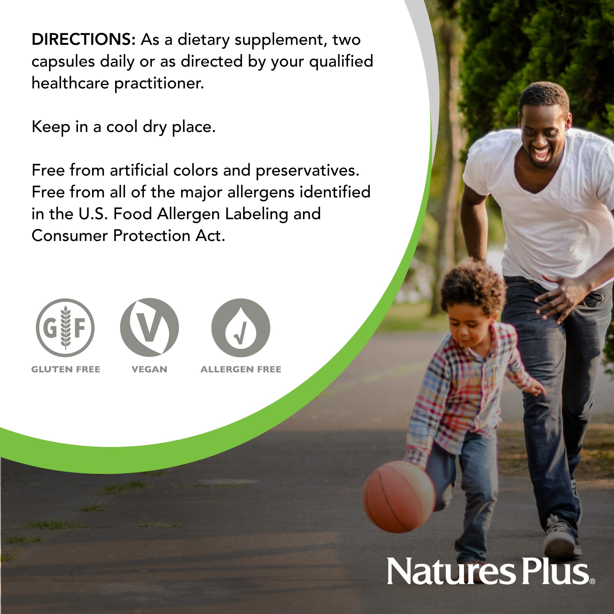 NaturesPlus Hema-Plex Iron ingredients including vitamin C and bioflavonoids aid absorption and synergy.