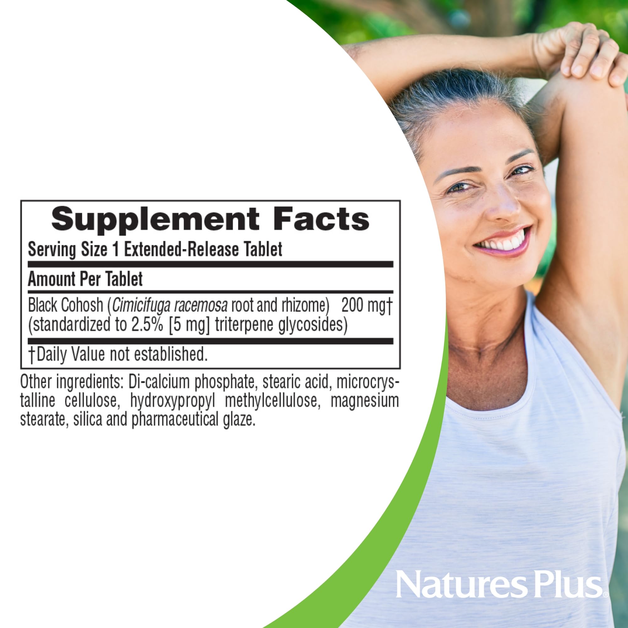 NaturesPlus Herbal Actives manufacturing seal indicating cGMP compliance and FDA/NSF registrations.