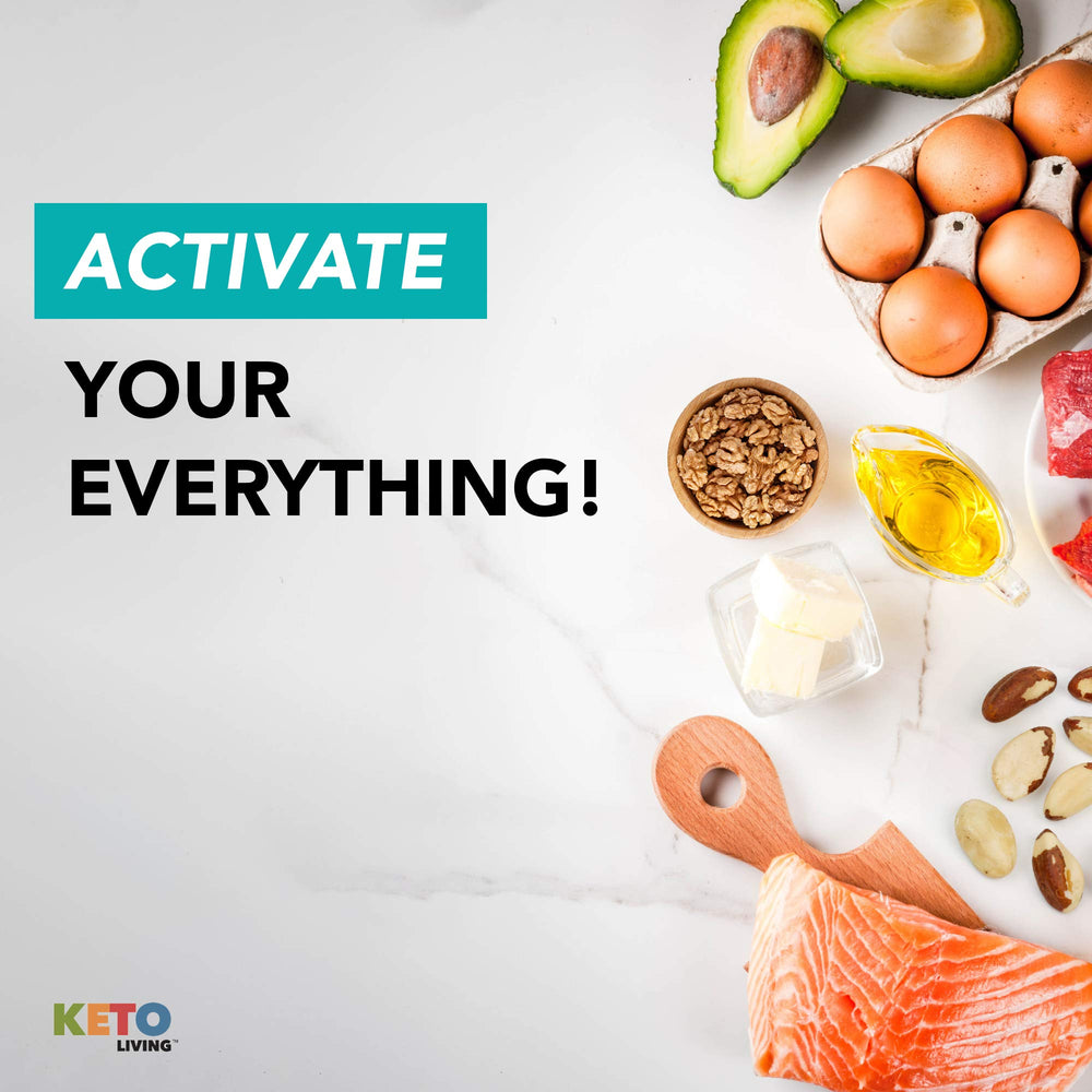 NaturesPlus KetoLiving serving scoop illustrates simple portion control for keto meals.