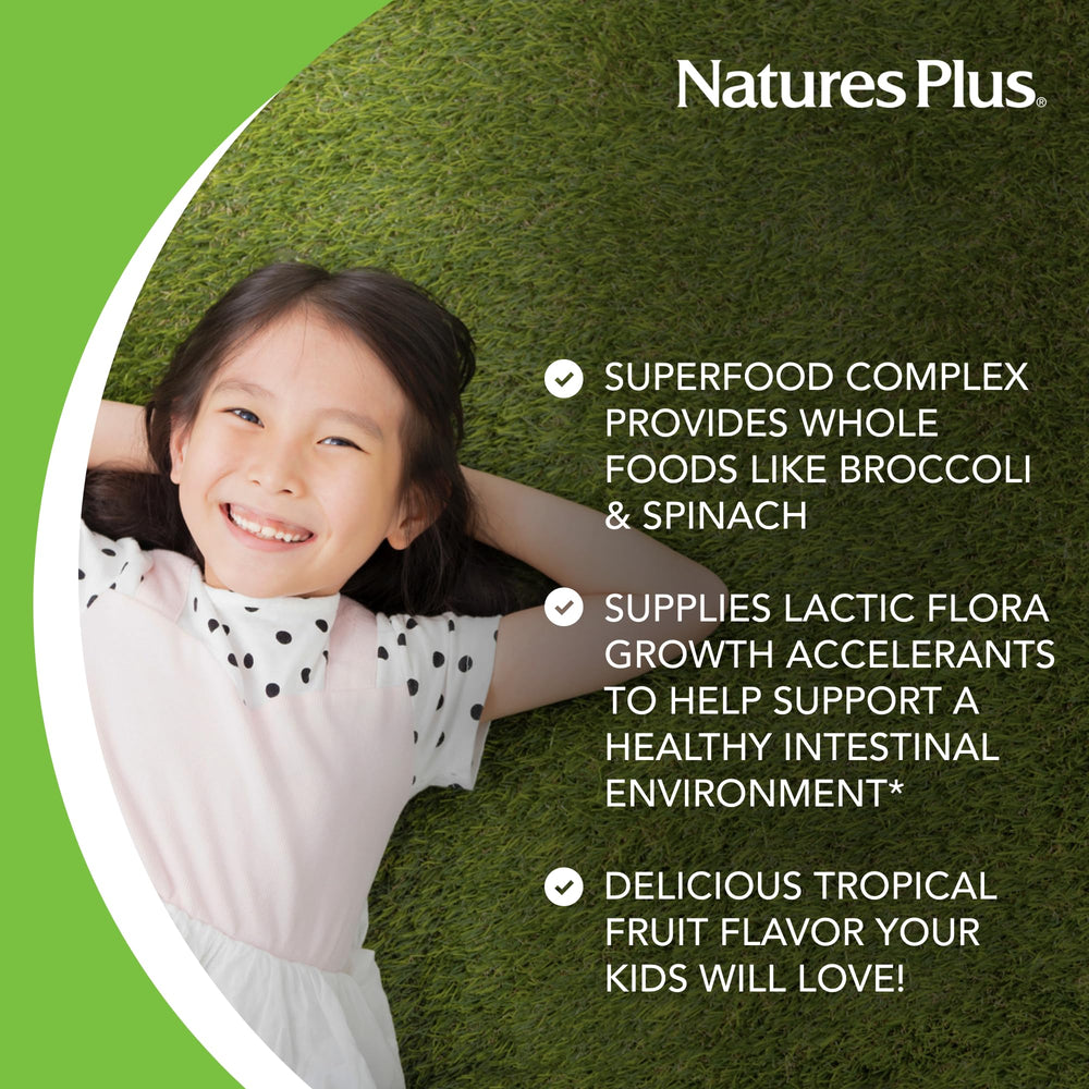 NaturesPlus KidGreenz two-pack bottle design for family use.