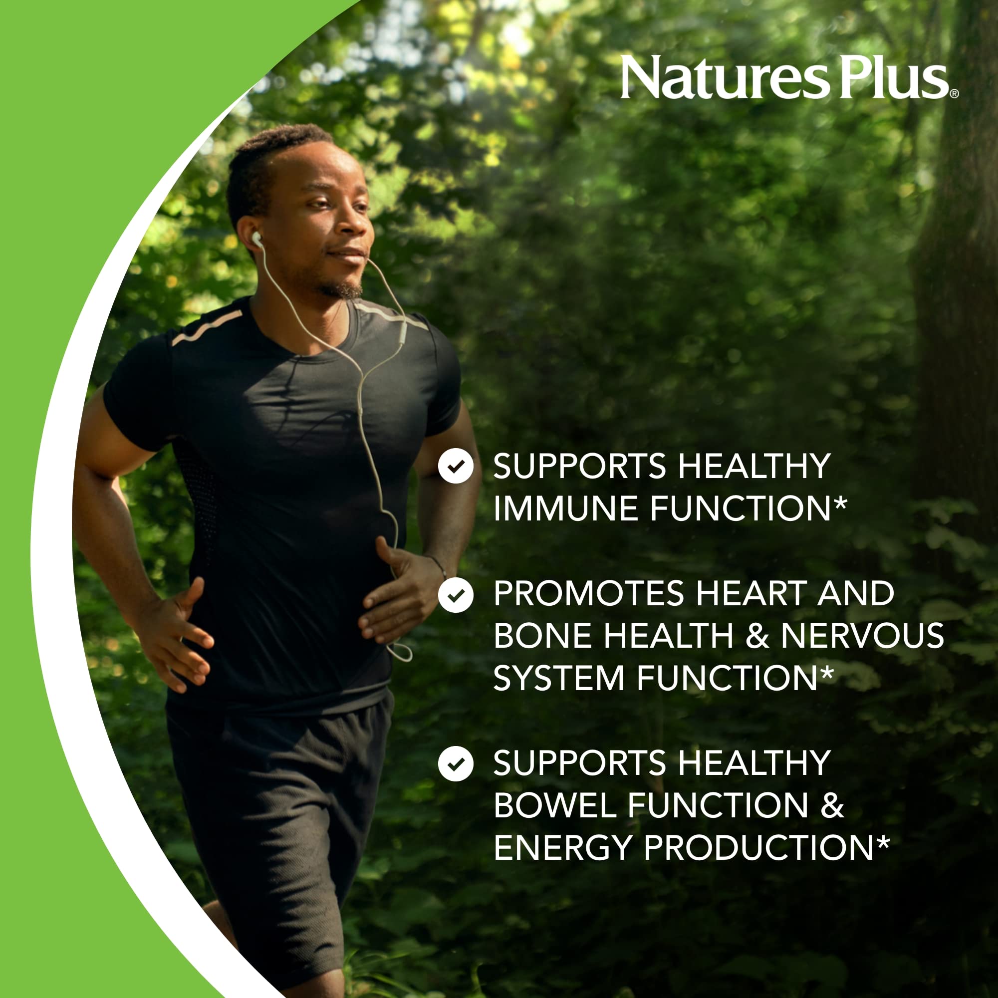 NaturesPlus Magnesium new packaging design box on shelf.