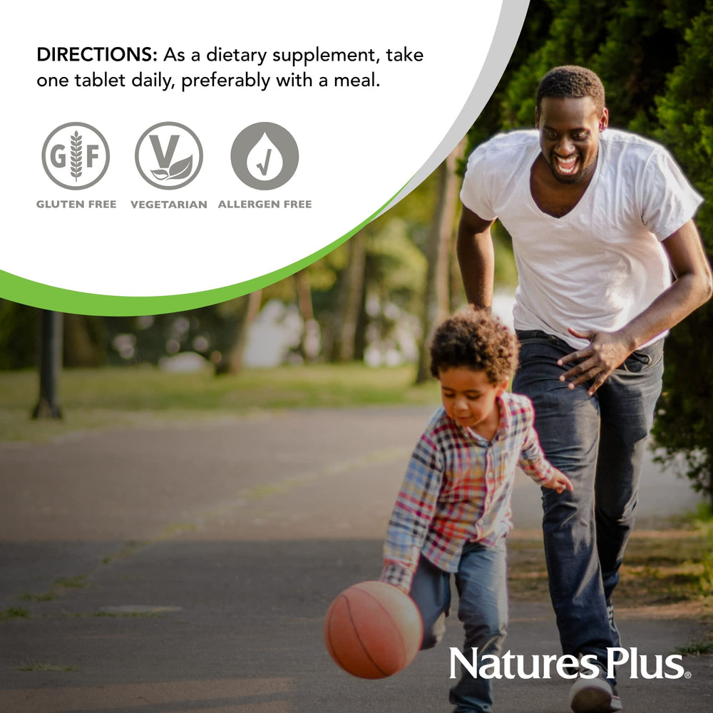 NaturesPlus Mega B-100 bottle spine highlights product name and potencies.