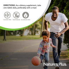 NaturesPlus Mega B-100 bottle spine highlights product name and potencies.