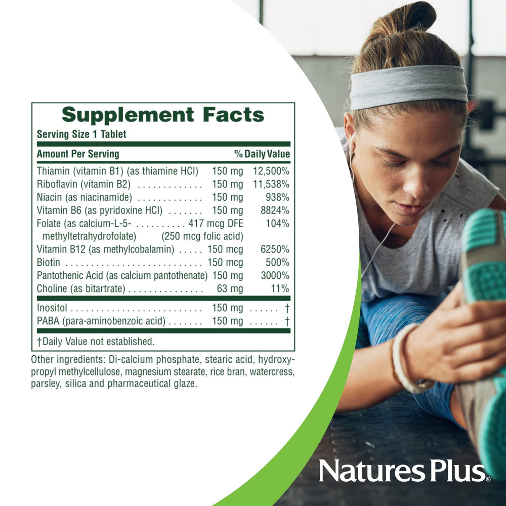 NaturesPlus Mega B-150 package with bottle and packaging design