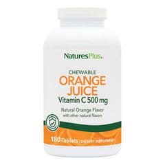 NaturesPlus Orange Juice chewable bottle with orange flavor for daily immune support