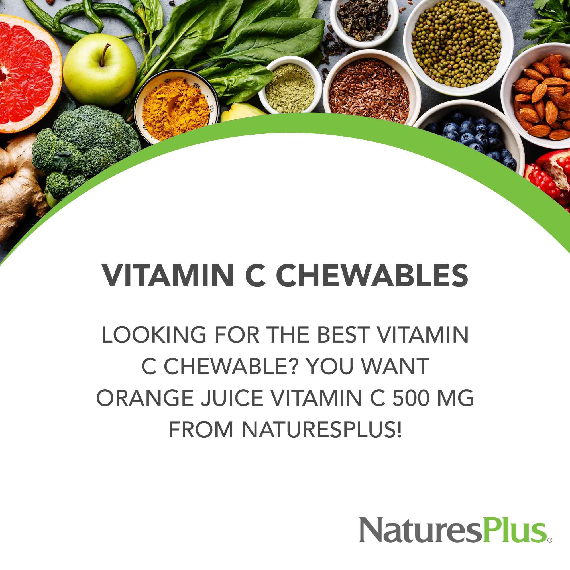 NaturesPlus Orange Juice chewable orange-flavored tablet for easy daily dose