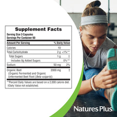 On-the-go lifestyle with NaturesPlus Organic Beet capsules for convenient daily nutrition.
