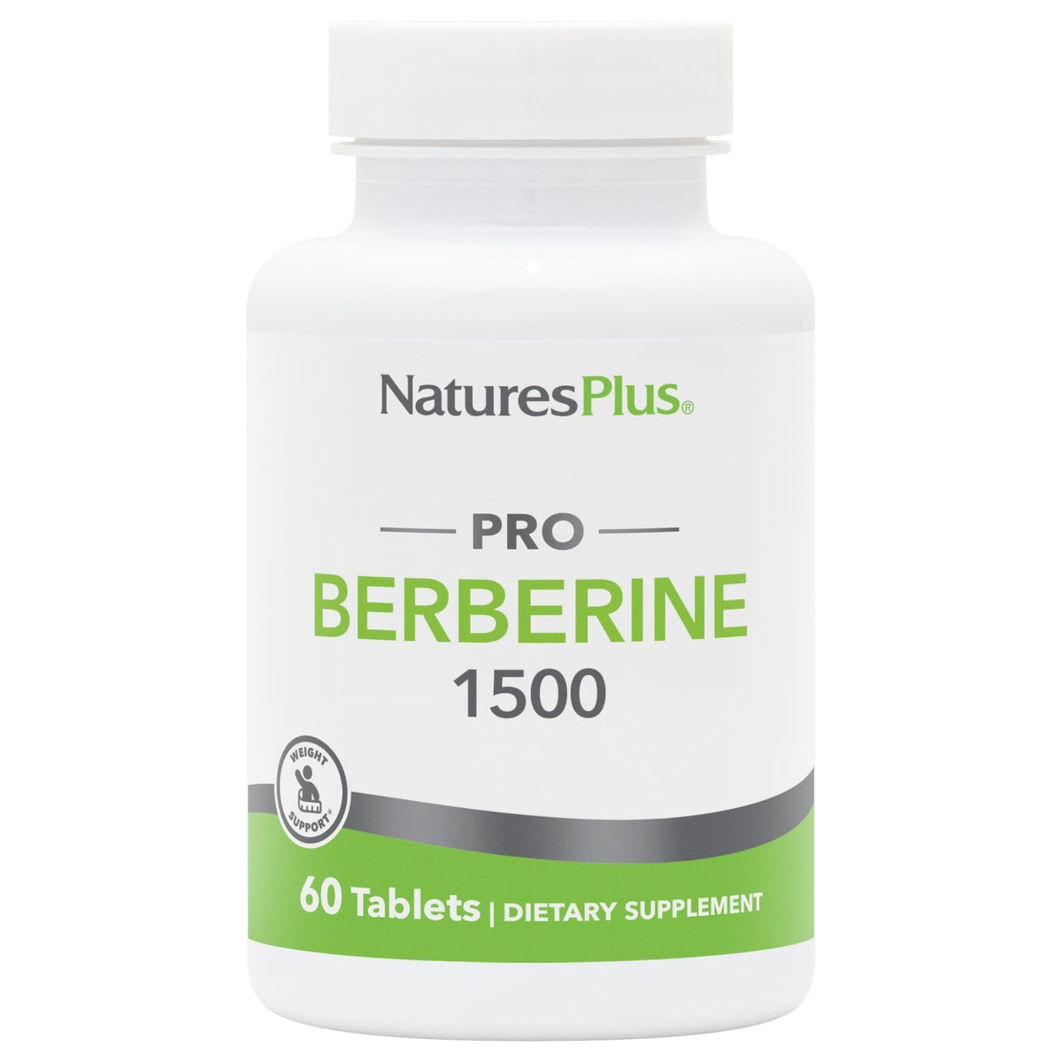 NaturesPlus PRO Berberine 1500 mg bottle with label, supports healthy metabolism.