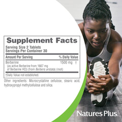 NaturesPlus PRO Berberine capsules poured into hand, demonstrating easy daily dosing.