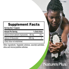 Front packaging of NaturesPlus PRO Calcium D-Glucarate indicating 90 servings.