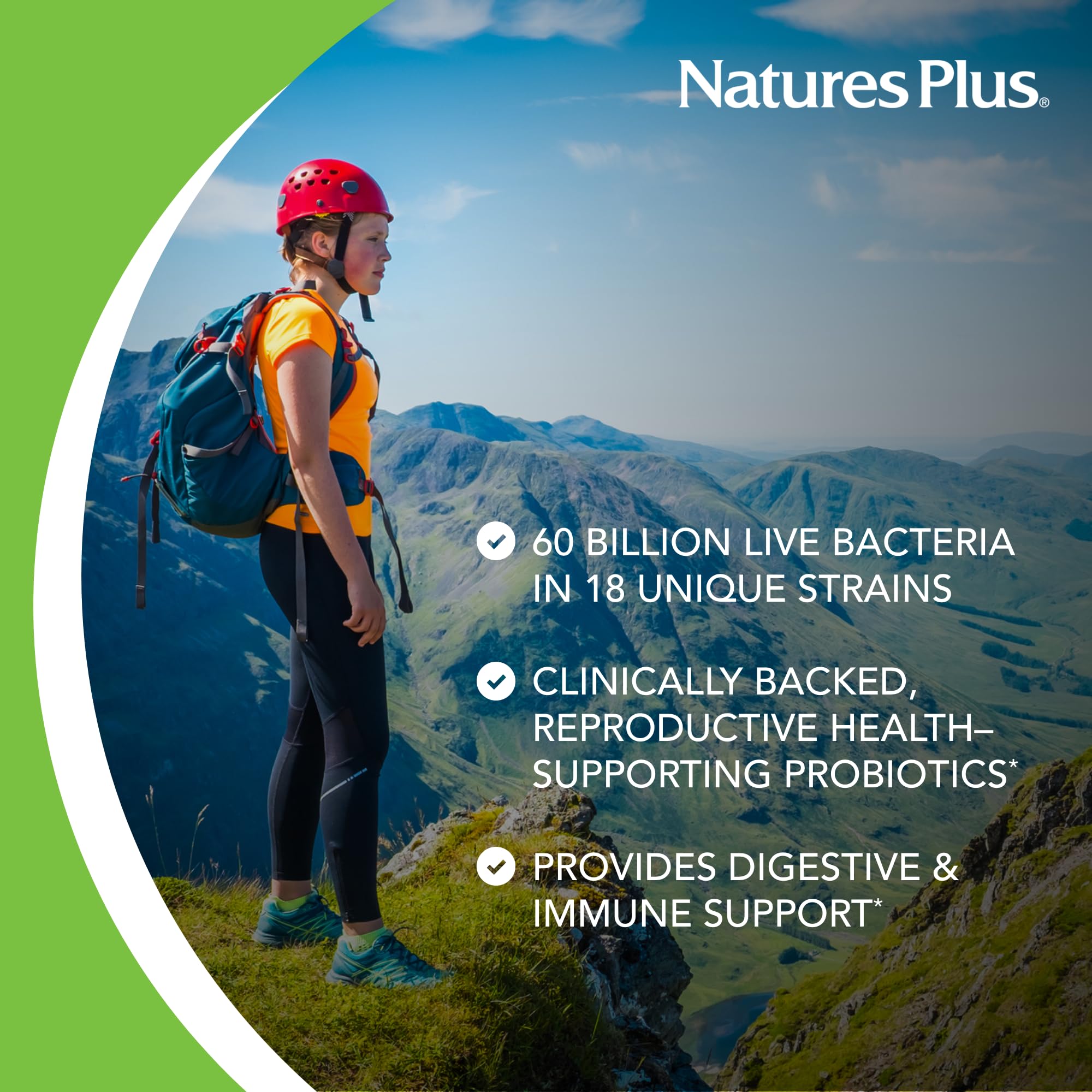 NaturesPlus probiotic capsules provide daily digestive and immune support.