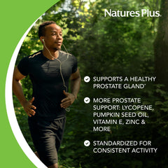 NaturesPlus ProstActin bottle label emphasizes turmeric blend for antioxidant support
