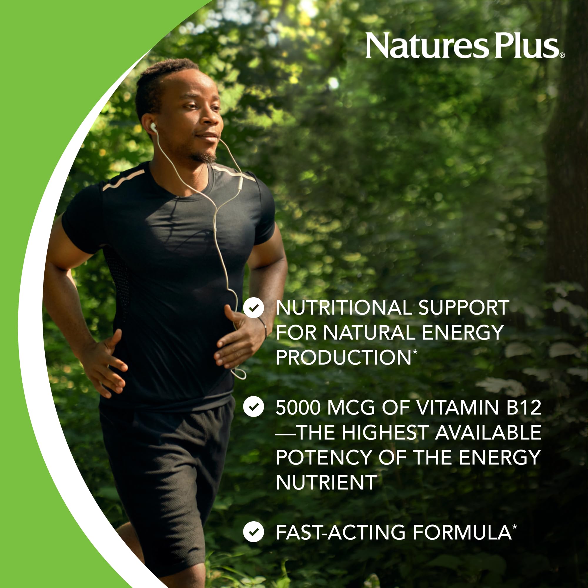 NaturesPlus Shot-O-B12 bottle in a daily energy routine scene