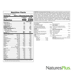 NaturesPlus Source of Life Energy Shake served glass shows inviting texture and flavor