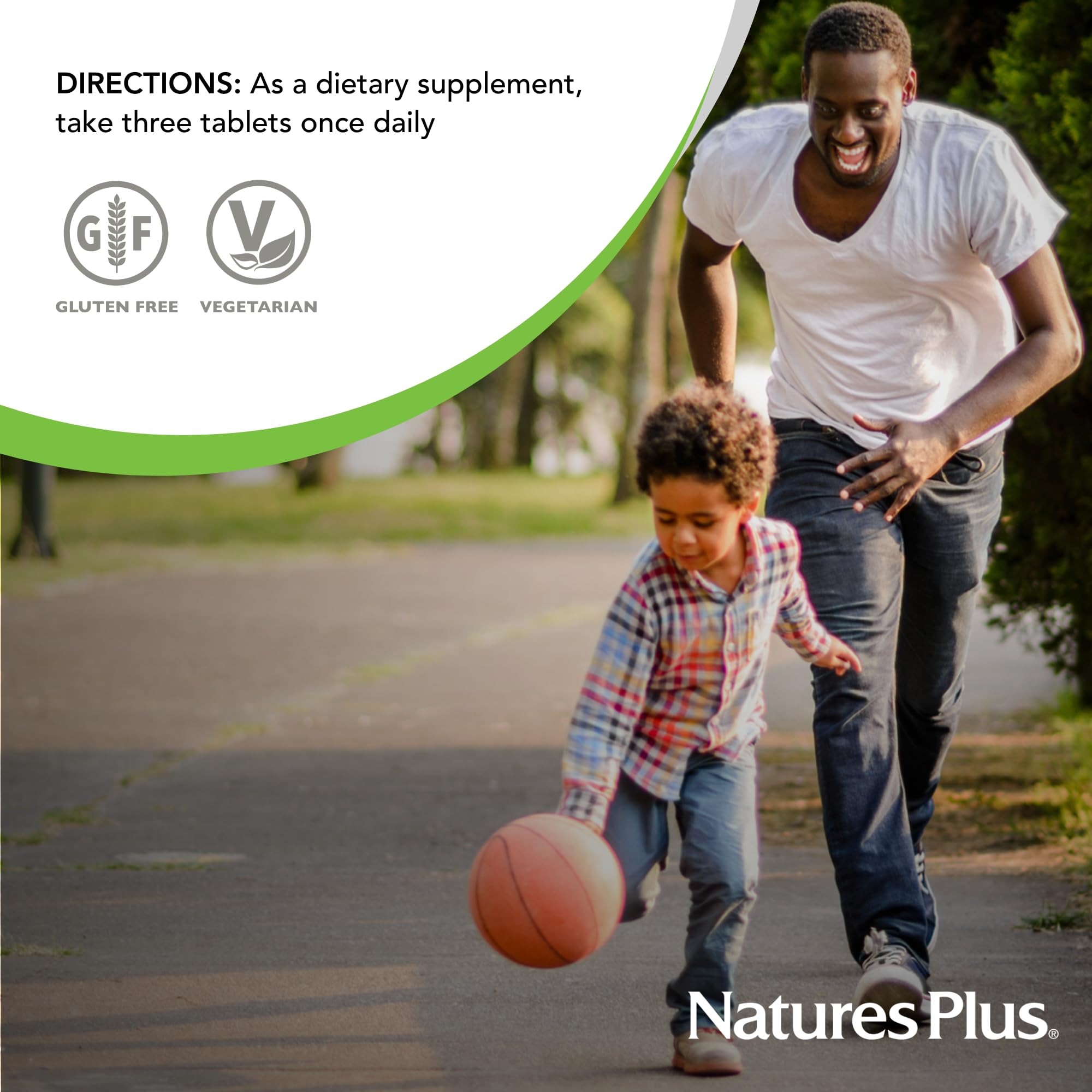 NaturesPlus Source of Life gluten-free, vegetarian formula for diverse diets.