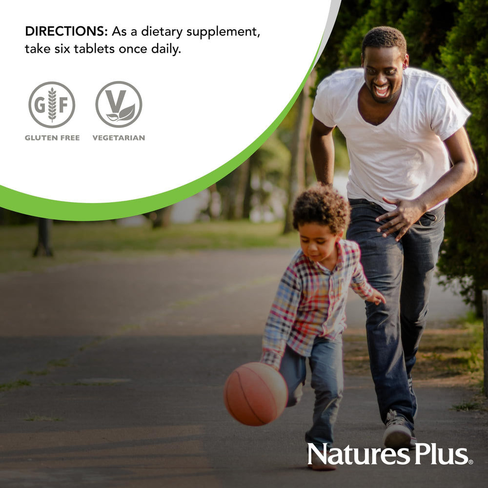 NaturesPlus Source of Life gluten-free vegetarian symbol conveys allergen-friendly choice.
