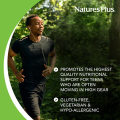 NaturesPlus Source of Life gluten-free vegetarian badge on label.