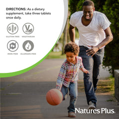 NaturesPlus Source of Life No Iron packaging showing sustainability and product integrity.