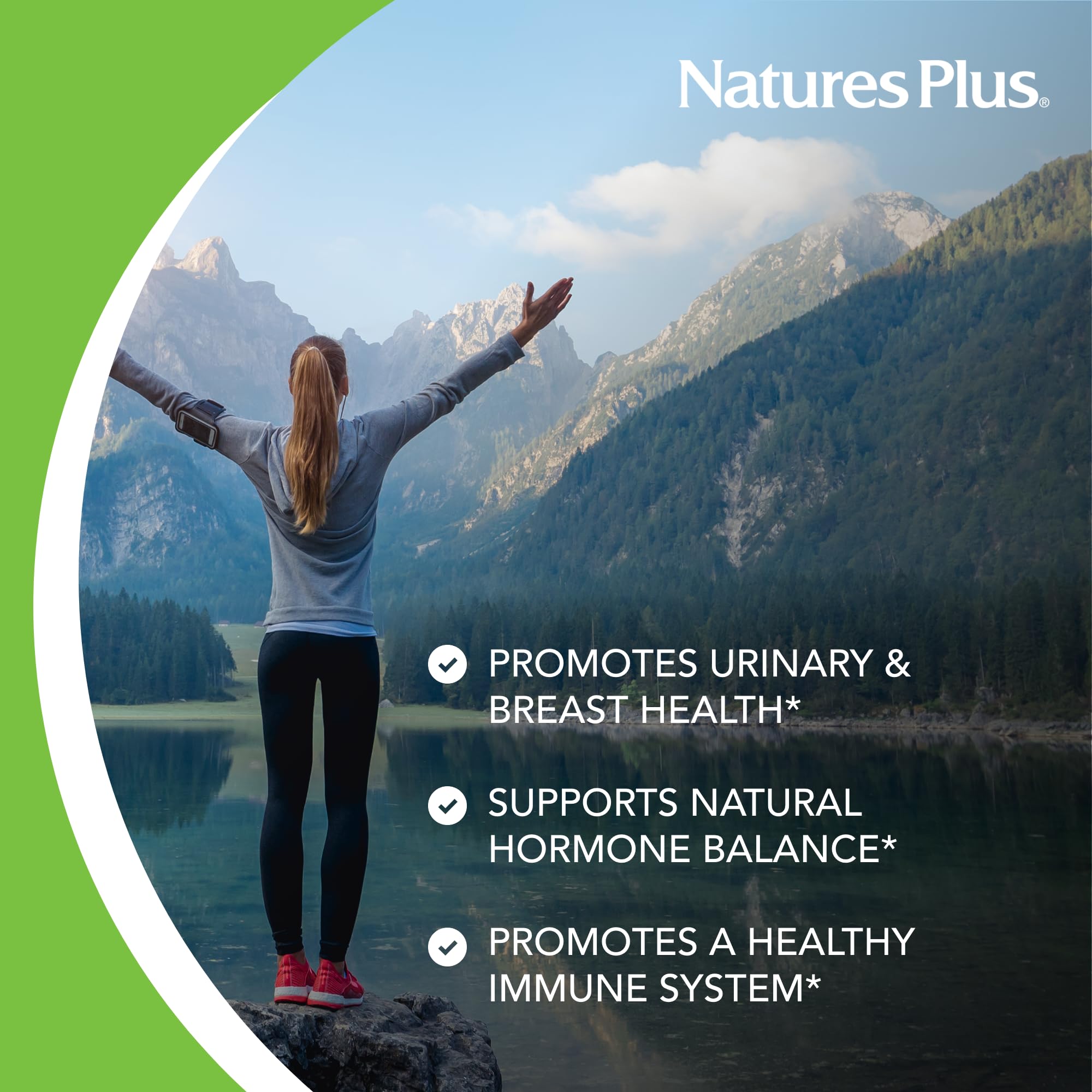 NaturesPlus Source of Life Power Teen for Her bottle label shows cranberry probiotic blend for immune-friendly wellness