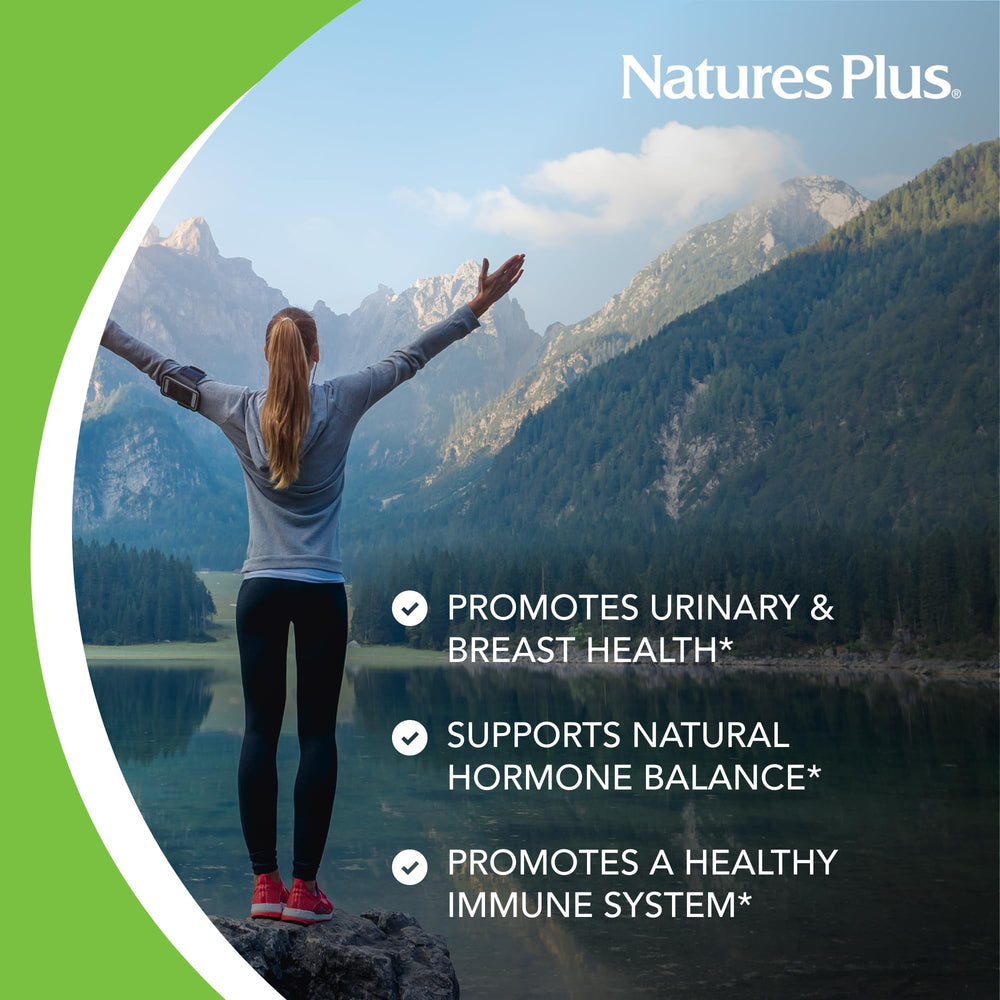 NaturesPlus Source of Life Power Teen for Her bottle label shows cranberry probiotic blend for immune-friendly wellness