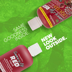 NaturesPlus Source of Life RED bottle front label highlighting red superfoods and vitamins for immunity.