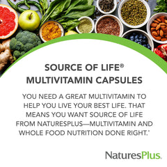 NaturesPlus Source of Life tablets close-up for easy daily supplementation