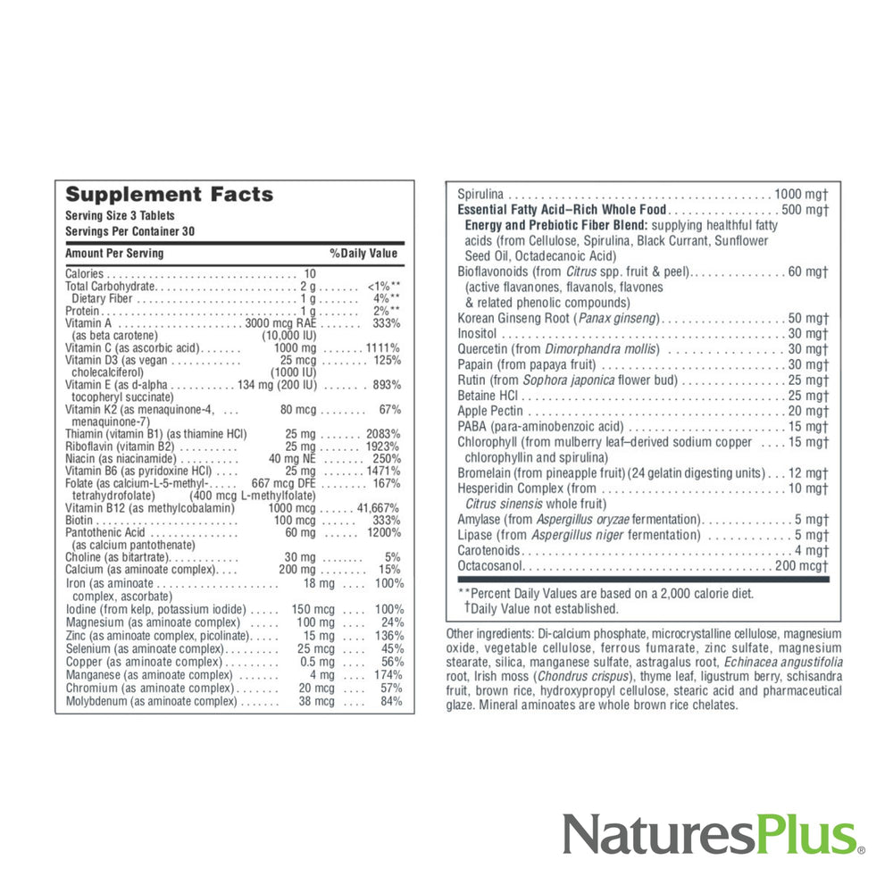 NaturesPlus Source of Life vitamin D3 highlight for bone health.