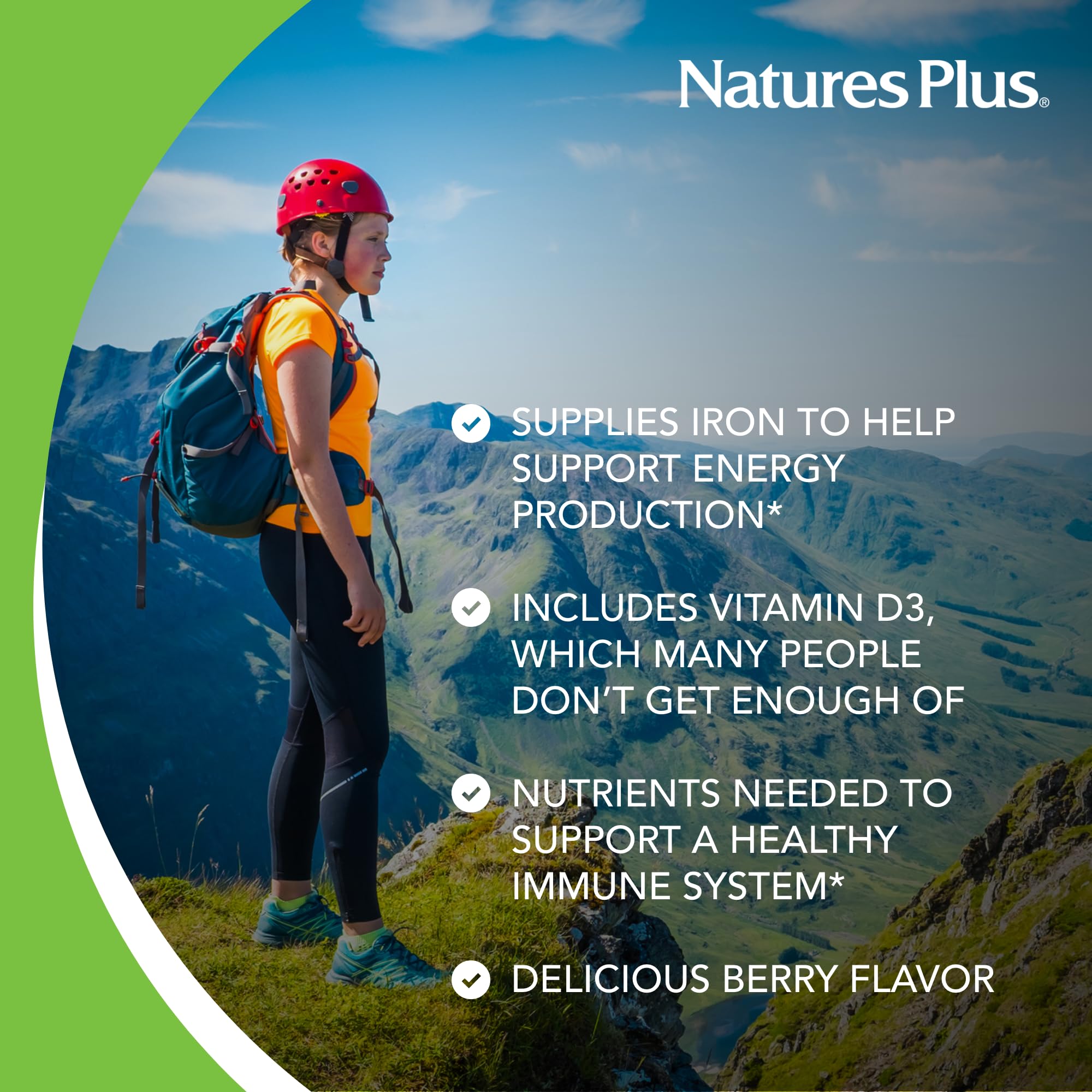 NaturesPlus Source of Life Women liquid nutrients highlight whole-food components for daily energy support