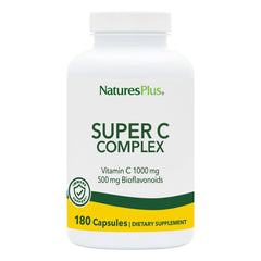 NaturesPlus Super C Complex bottle front showing vegan vitamin C support
