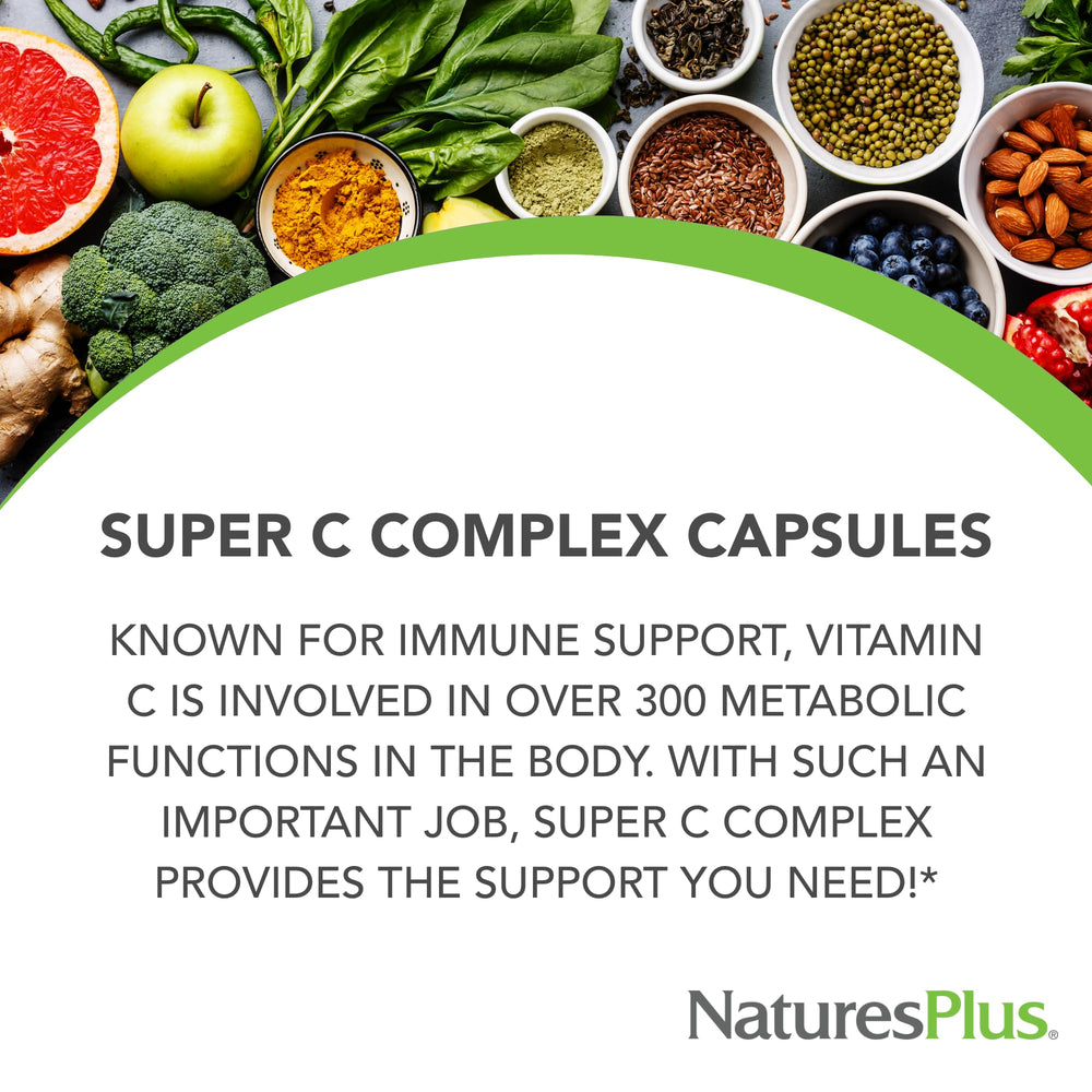 NaturesPlus Super C Complex two-pack shown for cost-effective daily routine