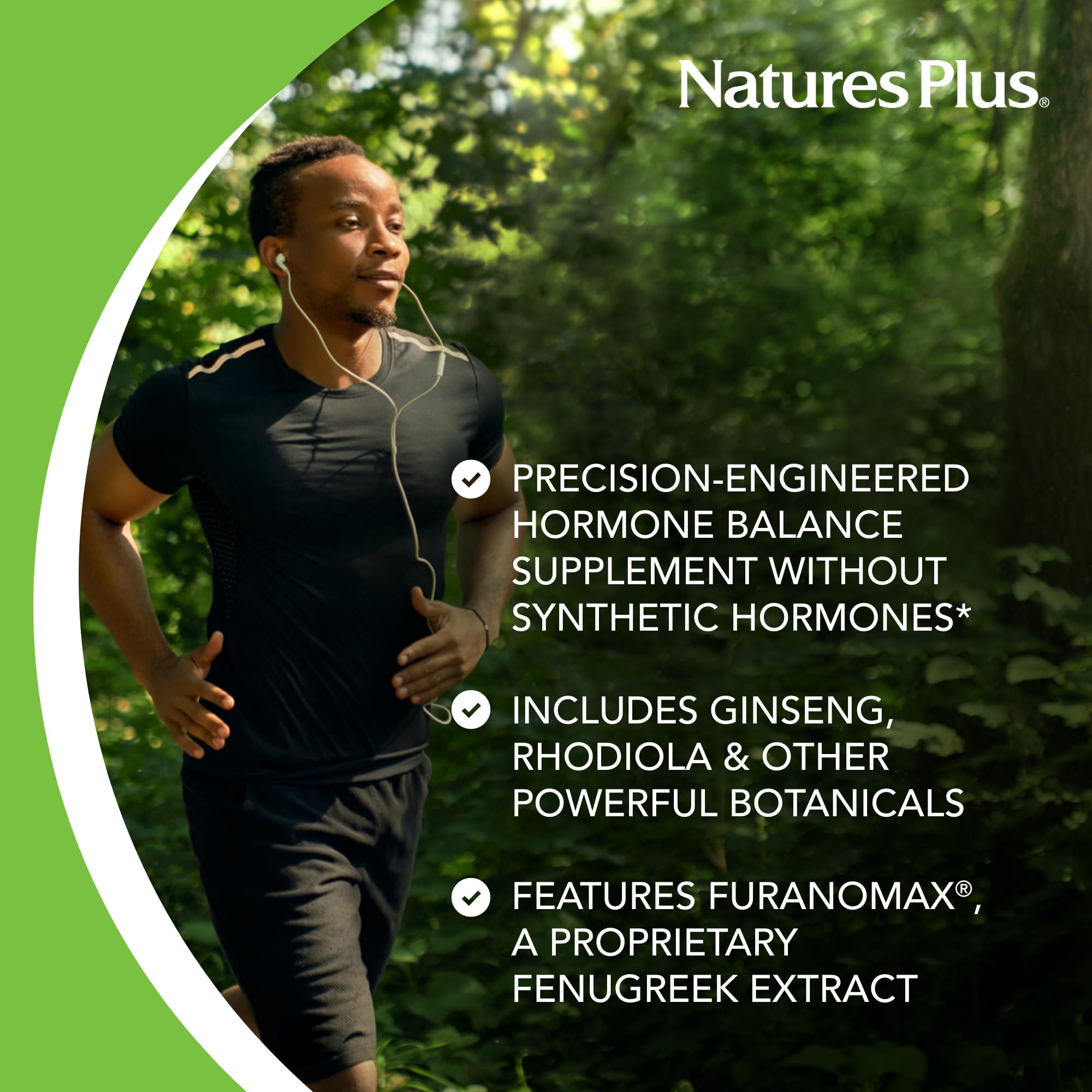 NaturesPlus T Male packaging box displaying essential product details.