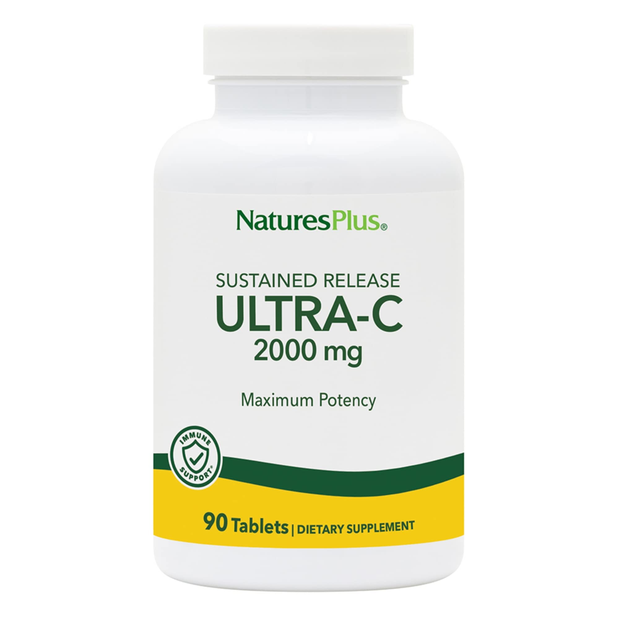 NaturesPlus Ultra-C bottle front view with 2000 mg vitamin C for immune support