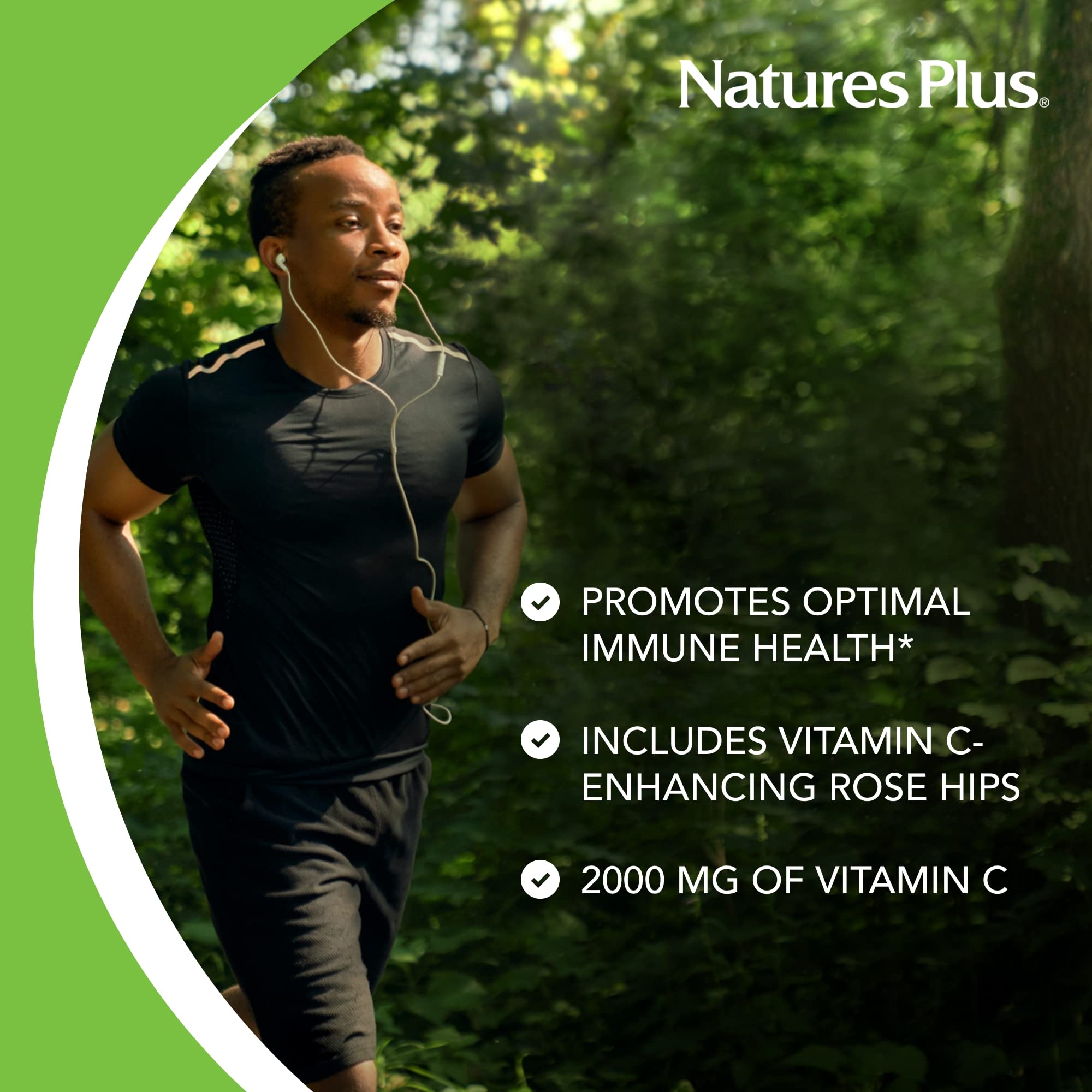 NaturesPlus Ultra-C bottle on shelf with gluten-free and allergen-free labeling