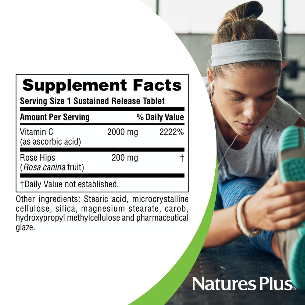 Glass of water with NaturesPlus Ultra C for easy daily intake.