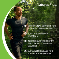 NaturesPlus Ultra Cranberry 1000 tablet pill closeup illustrates color and size for easy swallowing.