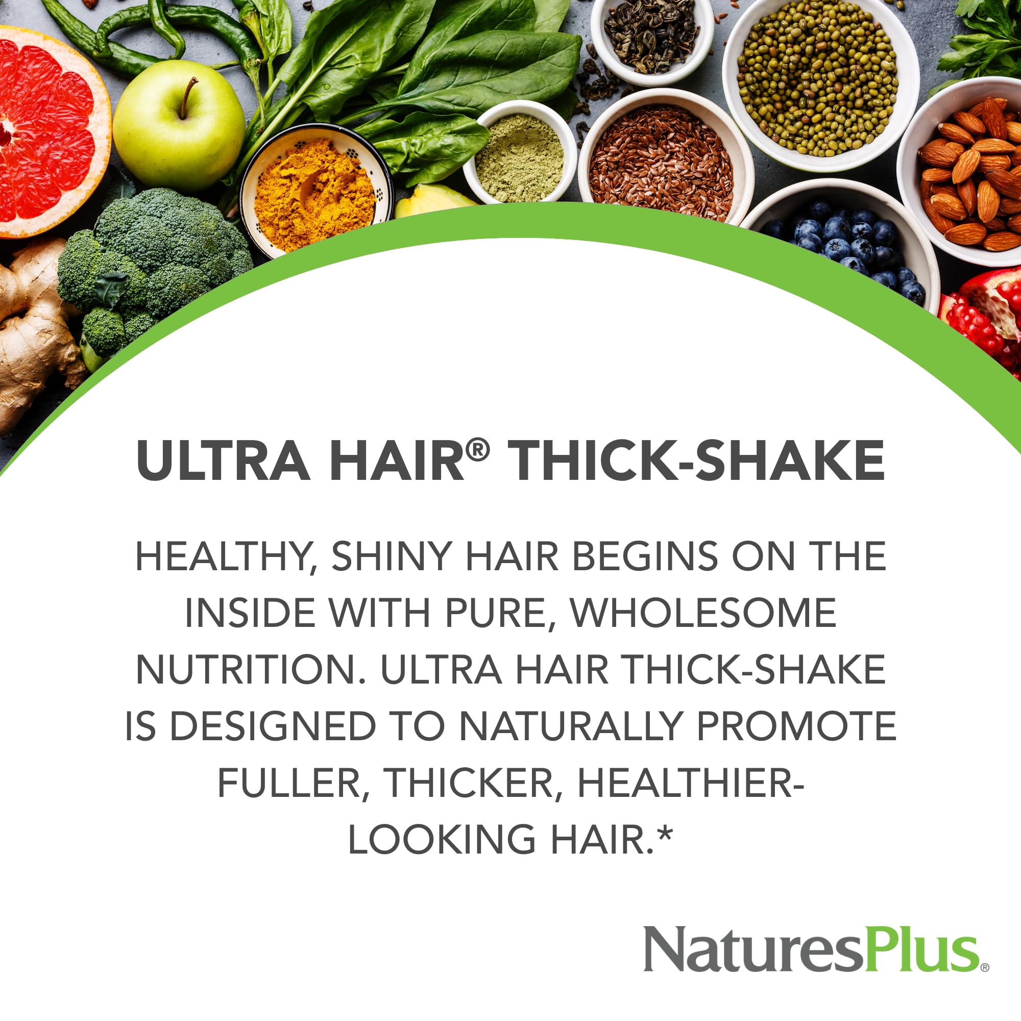 Ultra Hair Thick Shake being poured into a glass for a tasty daily drink