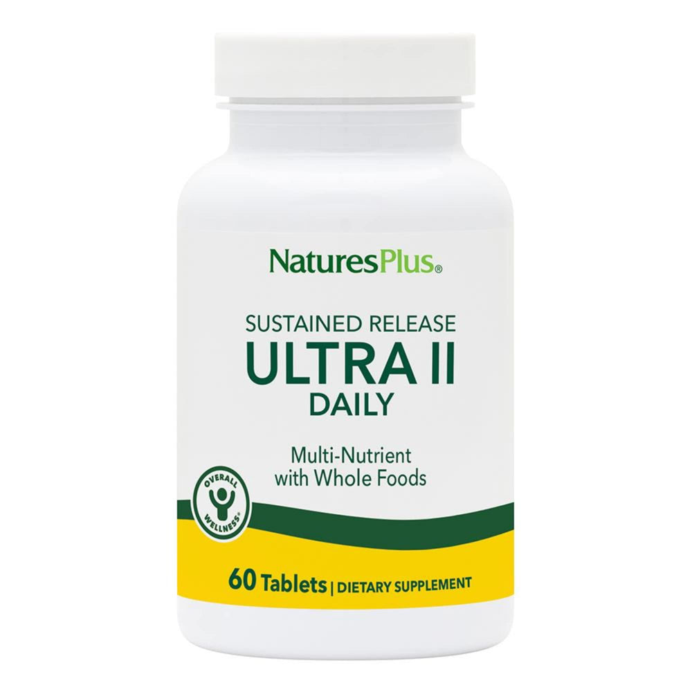 NaturesPlus Ultra II Daily bottle image showing a complete daily multivitamin for steady energy