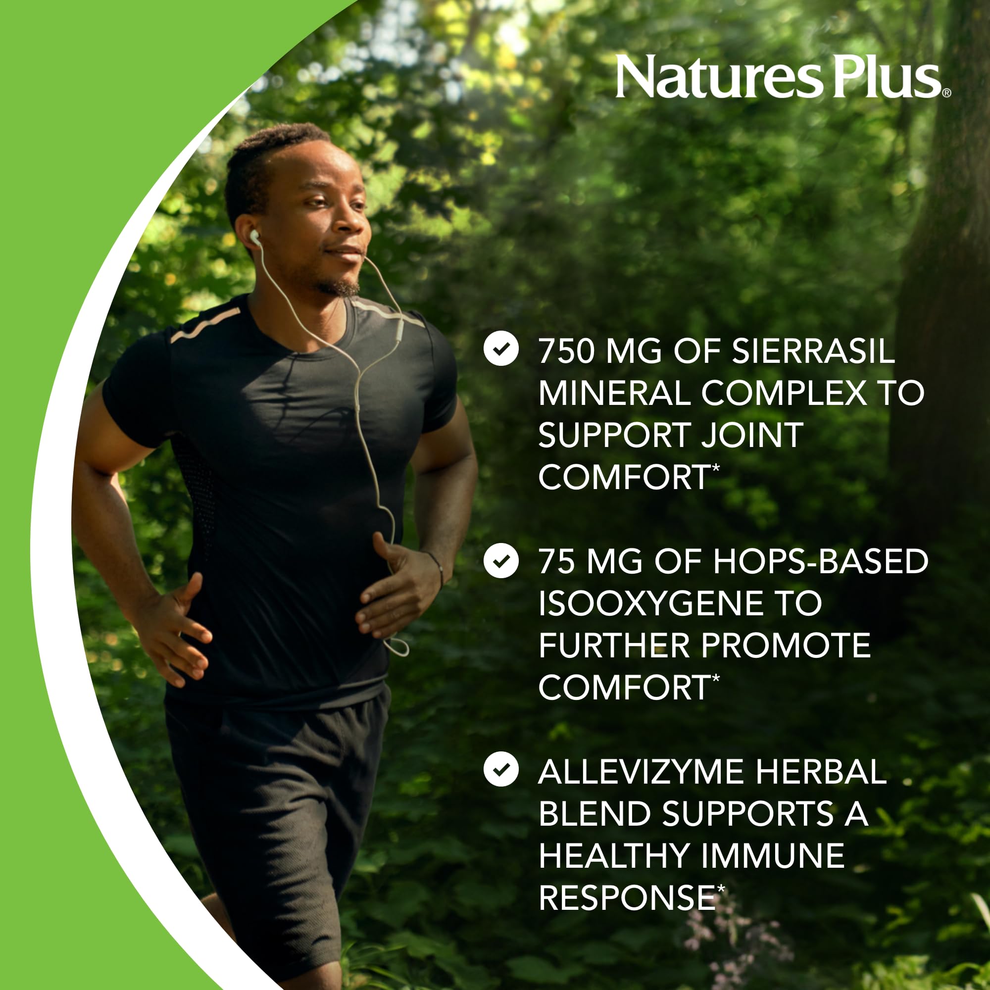 Nature's Plus Ultra InflamActin label detail highlighting turmeric and boswellia ingredients.