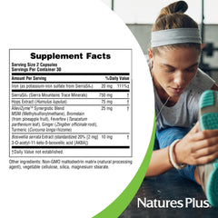 Nature's Plus Ultra InflamActin turmeric-ginger visual illustrating natural anti-inflammatory ingredients.