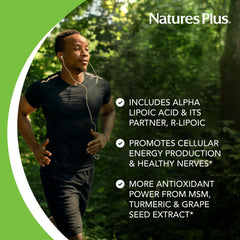 NaturesPlus Ultra Lipoic blister pack, packaging and quantity for simple supplementation.