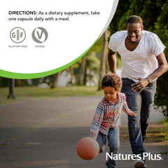 NaturesPlus Ultra One Daily Iron Free shows vegan and gluten-free friendliness in a single bottle.
