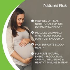 NaturesPlus Ultra Prenatal label emphasizing gluten-free and allergen-conscious ingredients