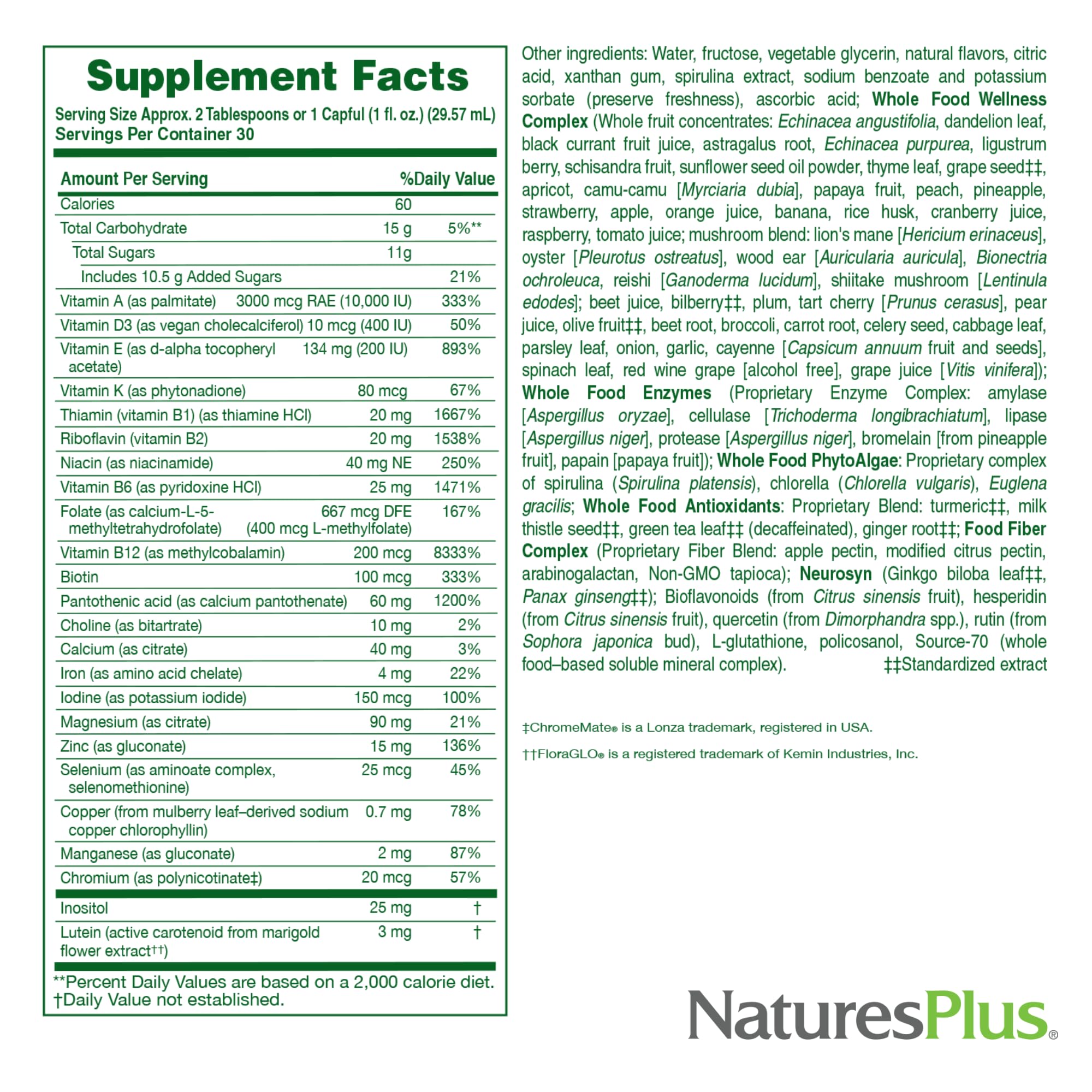 Glass of prepared NaturesPlus Ultra Source of Life Liquid ready for daily ritual